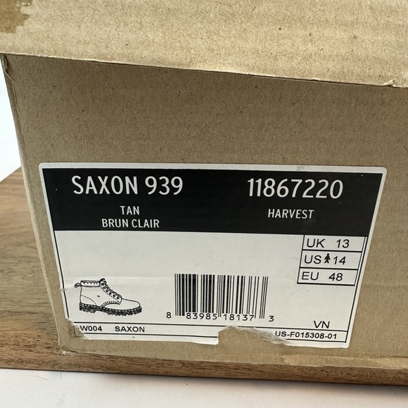 New Mens Dr Marten Saxon 939 Tan Boot Casual Combat‎ Boots Size 14 M